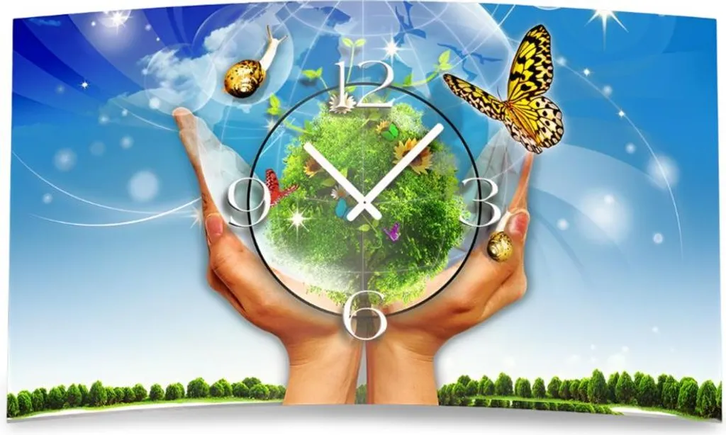 Orologio da parete di design Love Peace Harmony Orologio da parete moderno di design silenzioso senza ticchettio dixtime 3D-0082