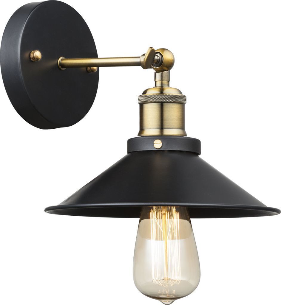Globo Lighting applique in metallo color ottone, 1x E27 Immagine del prodotto 