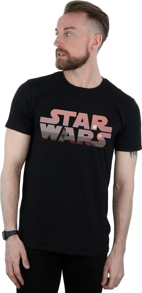 Star Wars - "Tatooine" T-Shirt für Herren BI713 (S) (Schwarz)