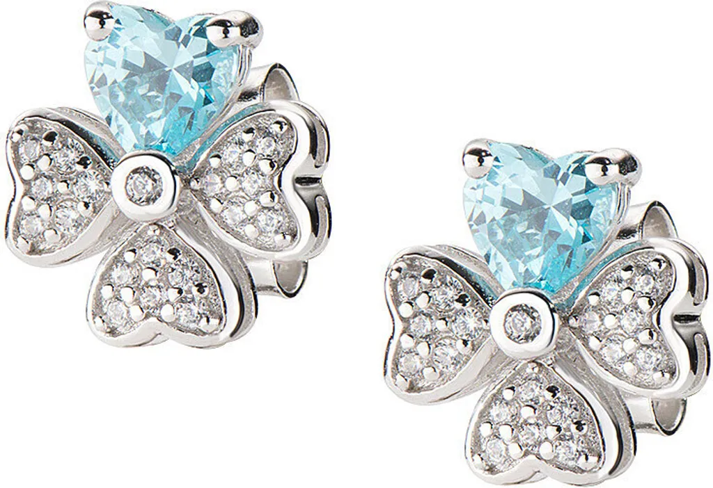 Amen Orecchini Donna Quadricuore Argento 925 - Regalo San Valentino
