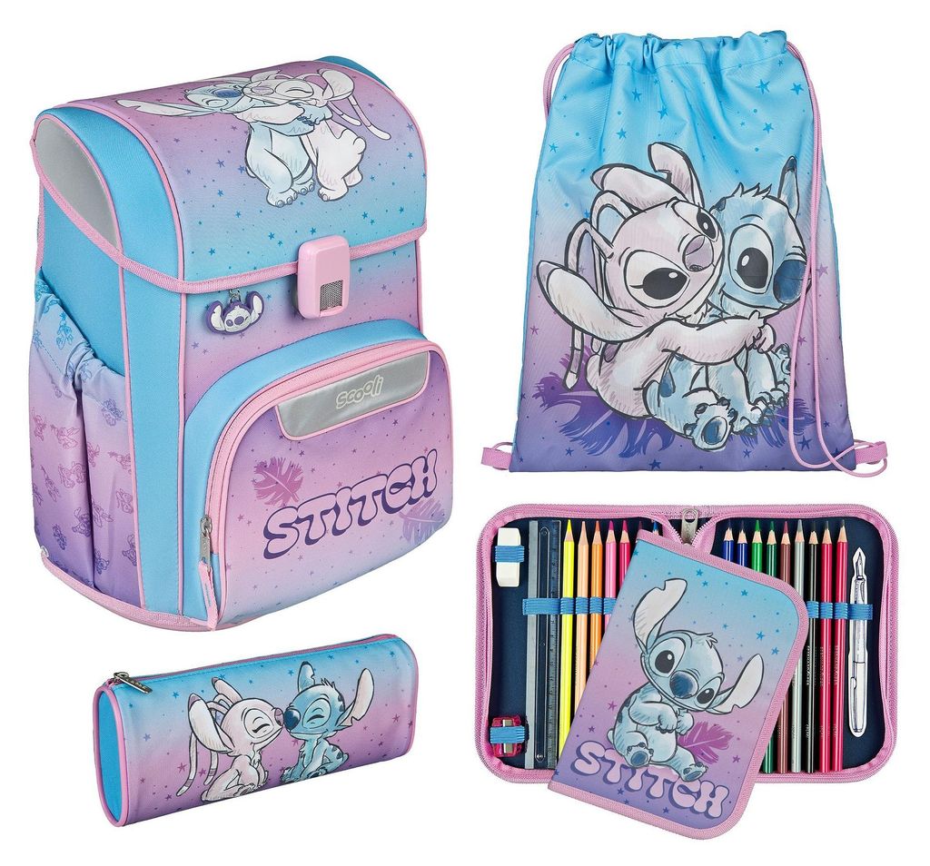 Scooli EasyStart Schulranzen-Set 5-teilig Lilo & Stitch Produktbild 