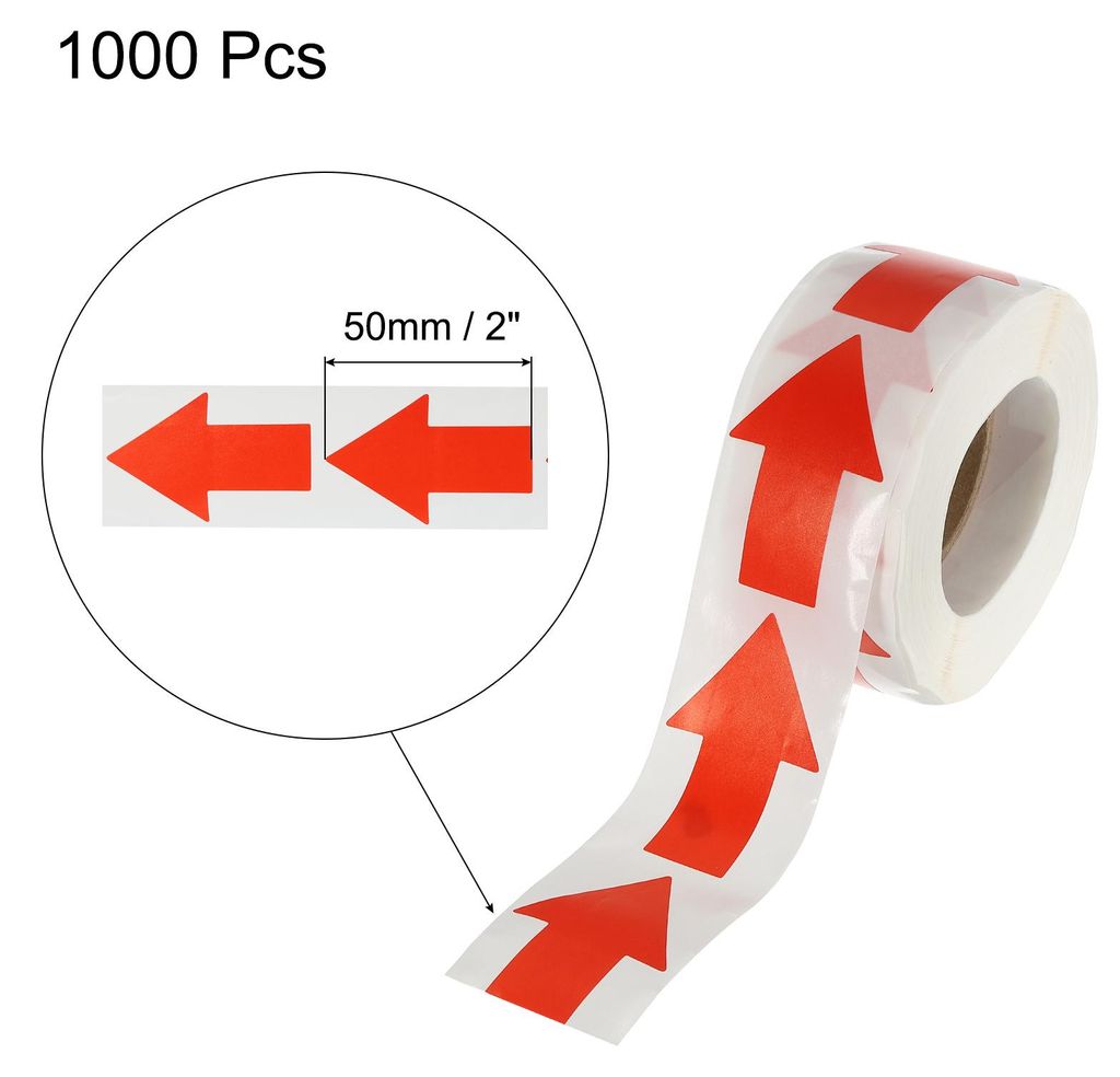 Pfeil Aufkleber Etikett 1000 Stš¹ck, 5cm Kleber Farbe Kodierzeichen Aufkleber fš¹r Gasrichtung Inspektion, Produkte Inspektions und Wegweiser, ...