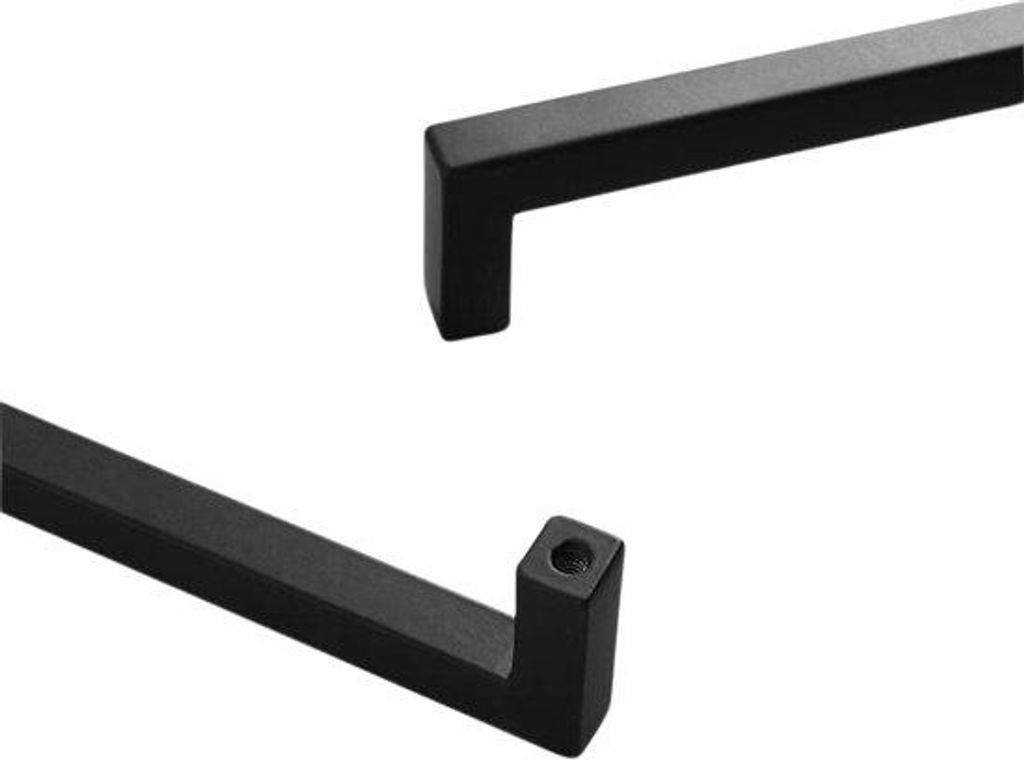 10 Stück quadratische, gebürstete, schwarze Küchen- und Schubladezug mit Aluminium-Legierungs-Kabel (160 mm)