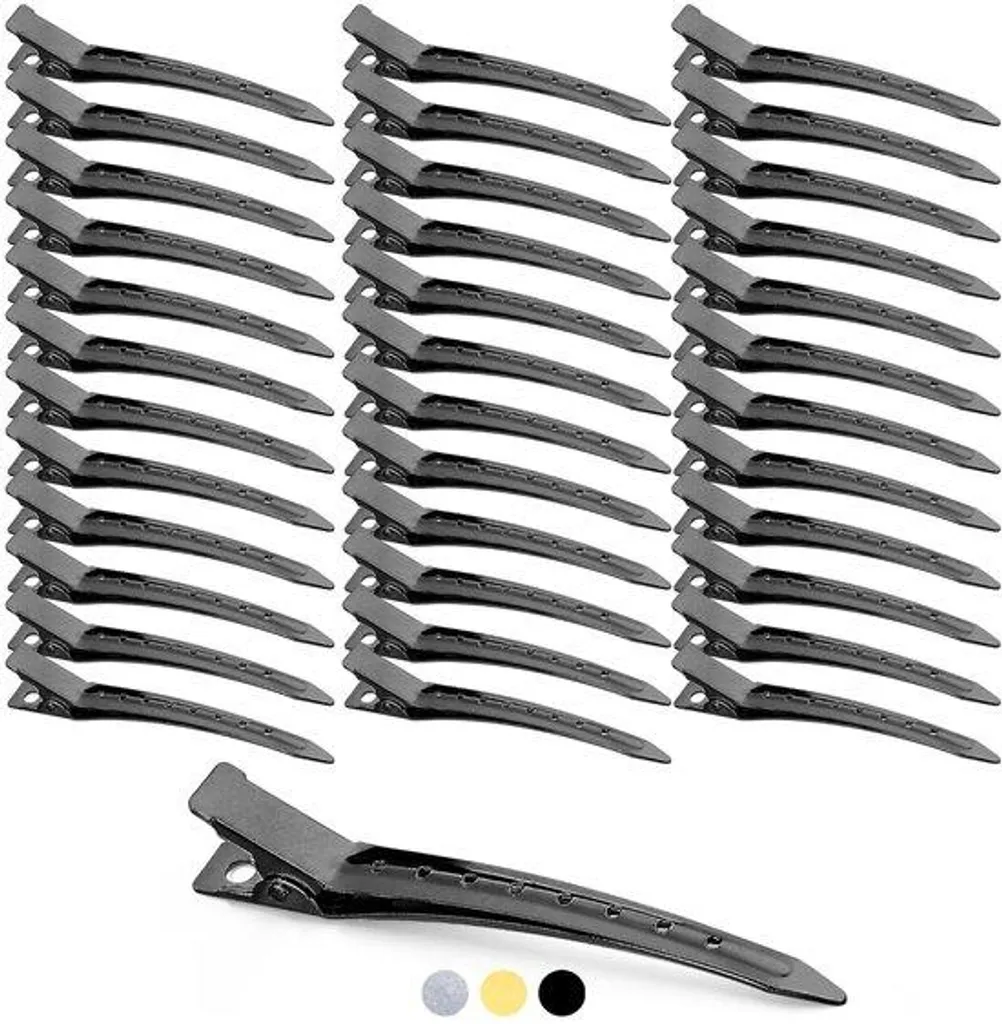 Barrettes en métal gland noir 9 cm pour coiffeurs et chignons élégants