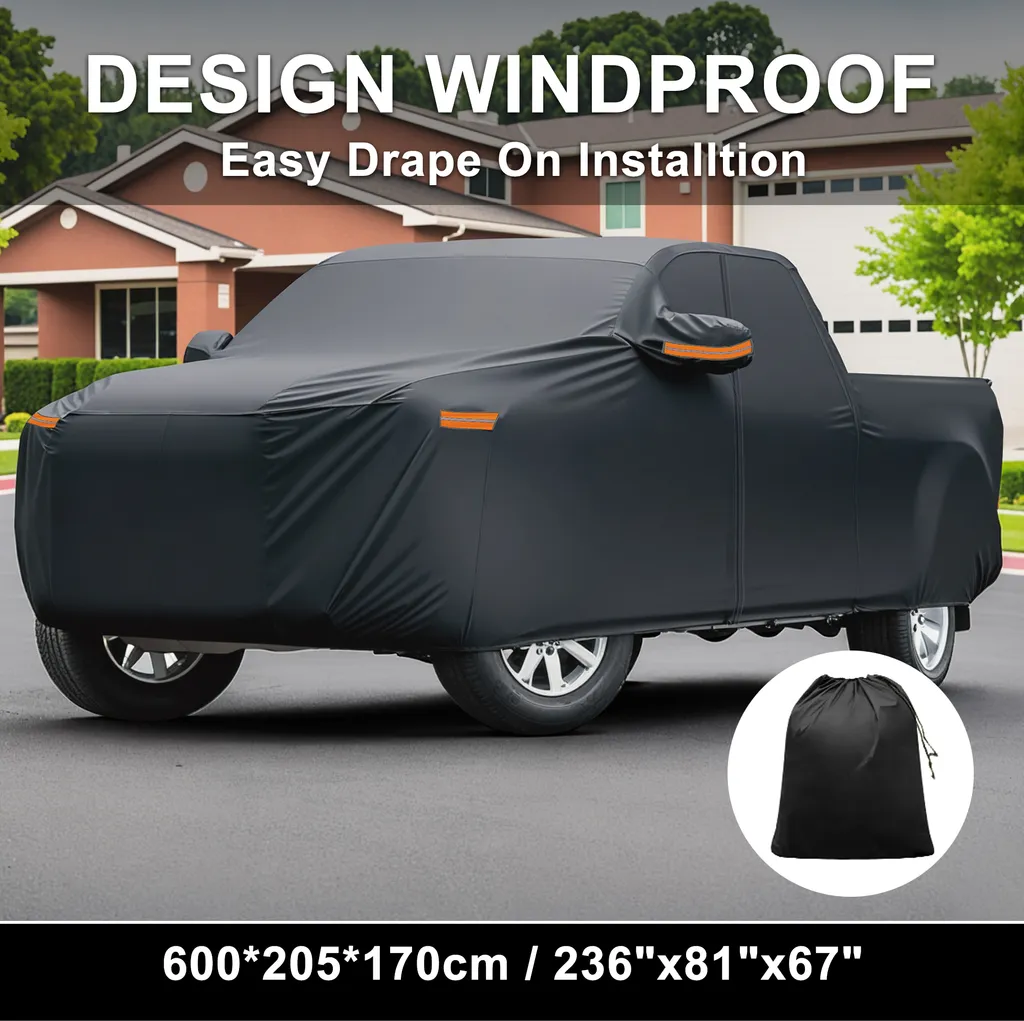 Housse de Voiture Toyota Tundra 210D-PU Protection Extérieure Noire