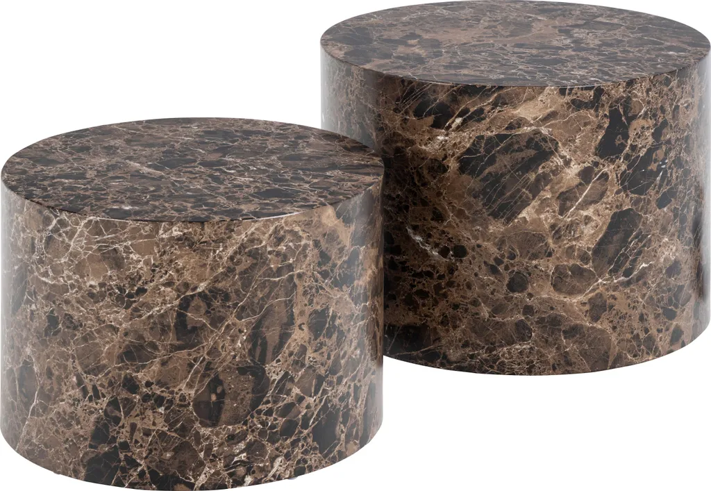 Dice Table Basse Marron en Bois Massif Design Cubique Moderne pour Salon
