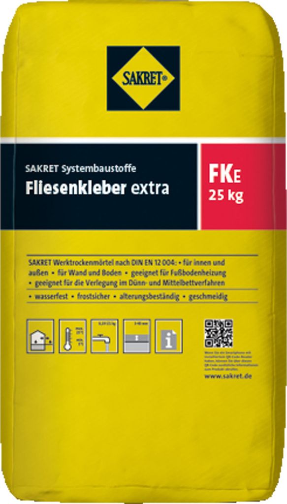 SAKRET Fliesenkleber extra FKe 25kg Produktbild 