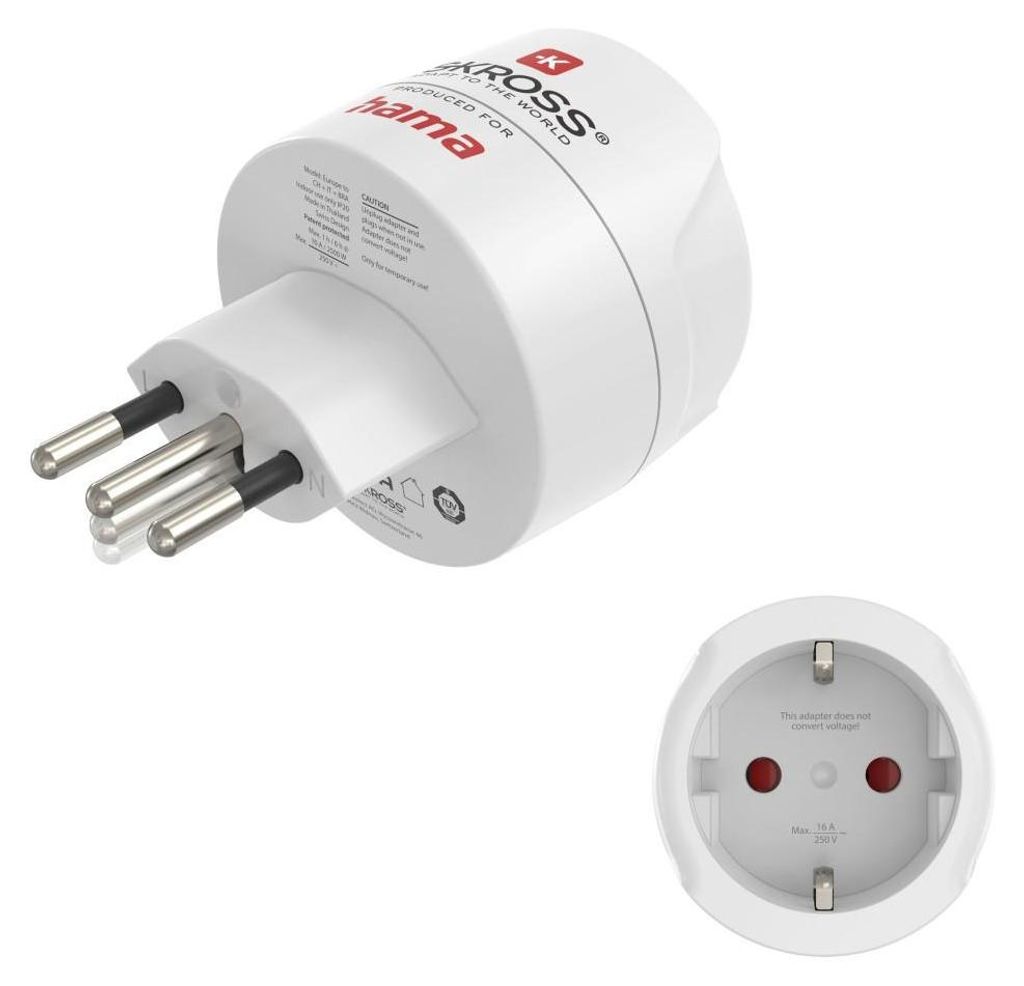 Hama 00223484, Typ J, Typ C (Euro-Stecker), Gerade, Gerade, Produktbild 