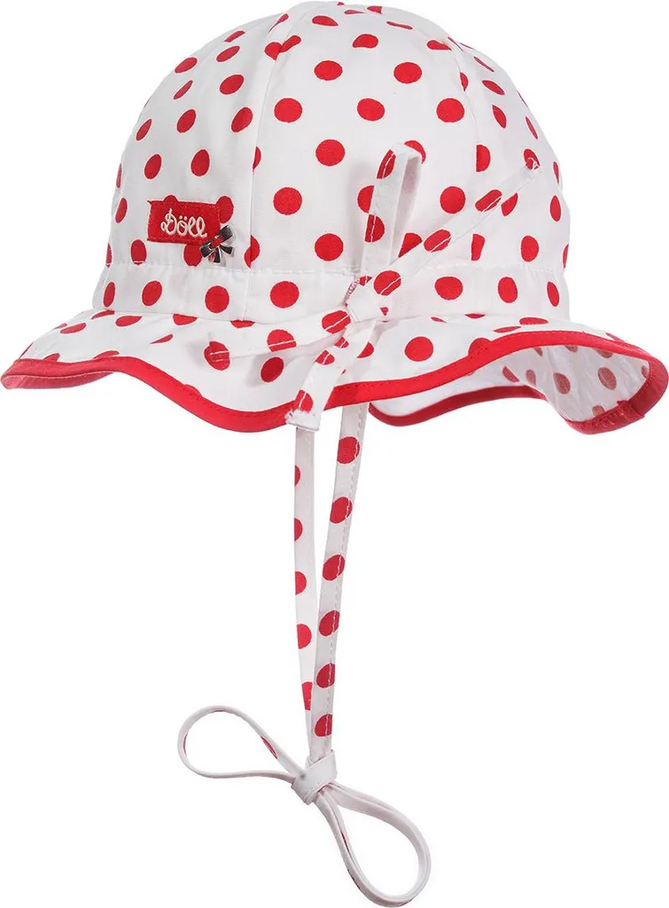 Cappellino Sole Döll Bambina Pois Rosso - Tessuto UV Traspirante