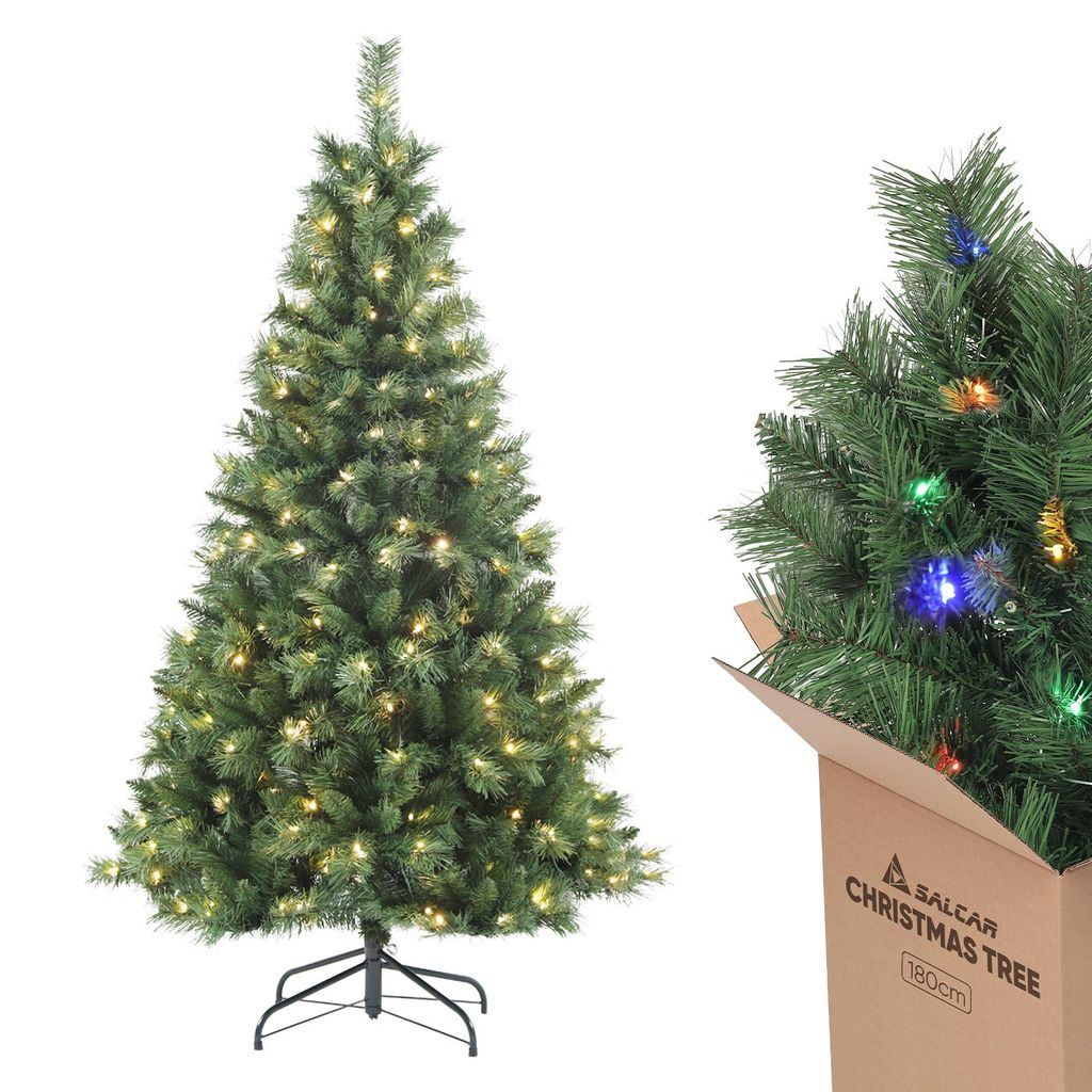 Salcar 180 cm Künstlicher Weihnachtsbaum mit Beleuchtung, 2 Produktbild 