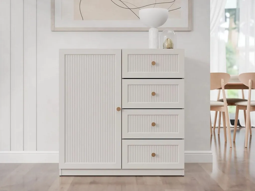 Meuble étroit de rangement pour espace réduit SALTIVILLE beige