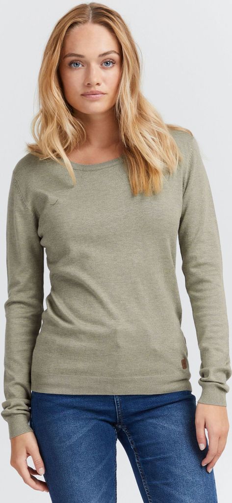 OXMO OXEdda Damen Strickpullover Feinstrick Pullover mit Rundhalsausschnitt