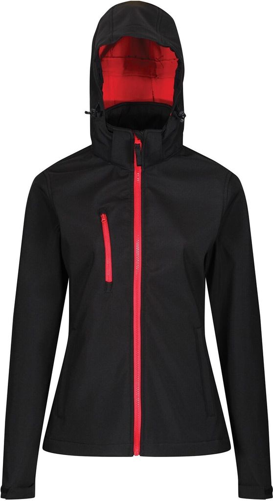 Regatta Professional - Softshelljacke Dreilagige Membrane für Damen RG5518 (46 DE) (Schwarz/Rot)
