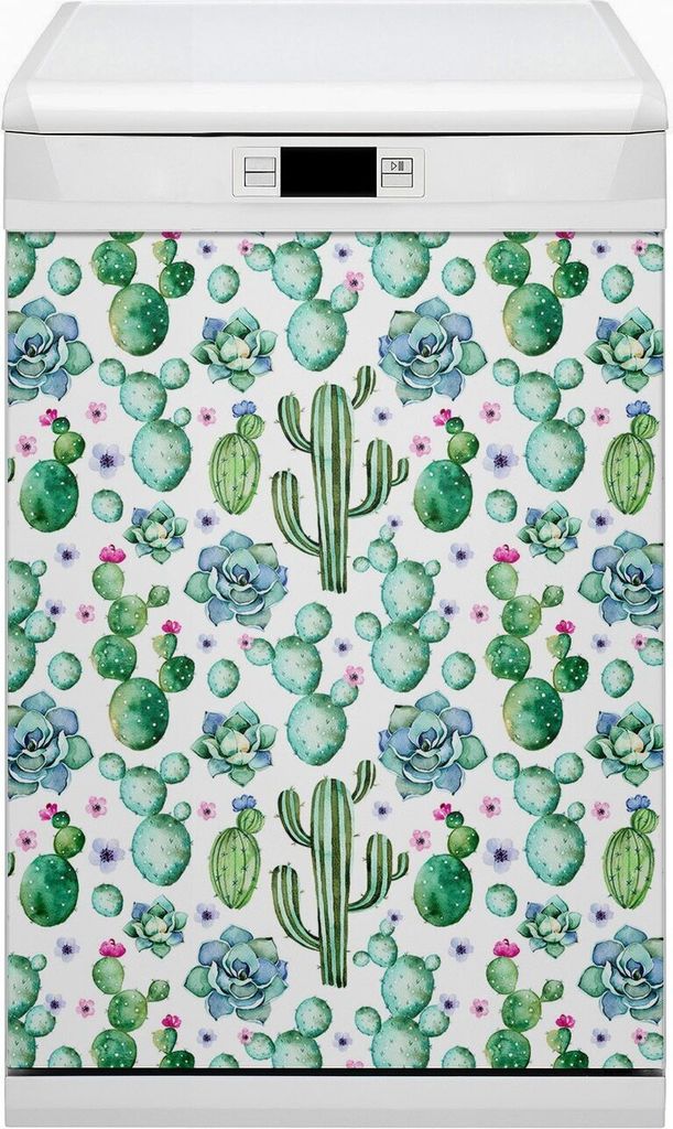 Magnete Küche Magnetmatte Magnet für Spülmaschine Abwaschbar Nachbildung 45x80 cm - Kaktus