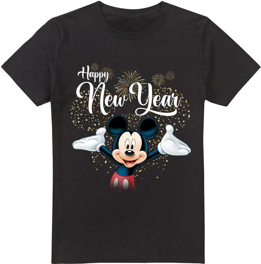 Disney - T-Shirt für Herren - Neujahr TV3530 (3XL) (Schwarz)