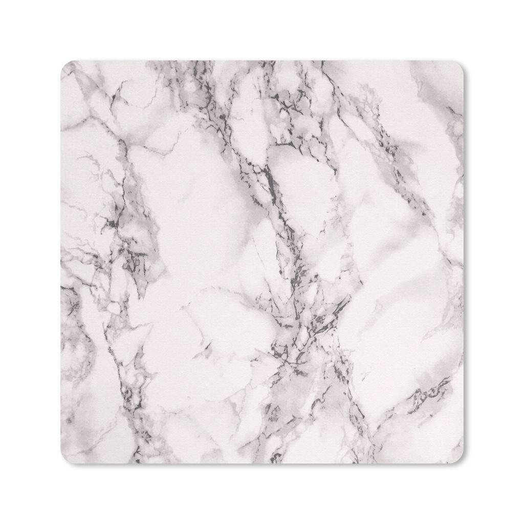MuchoWow Mauspad Mousepad Marmor - Adern - Schwarz 20x20 cm - Mousepads - Maus Mat - Pad - Mausunterlage - Desk Mat - Bureauartikeln