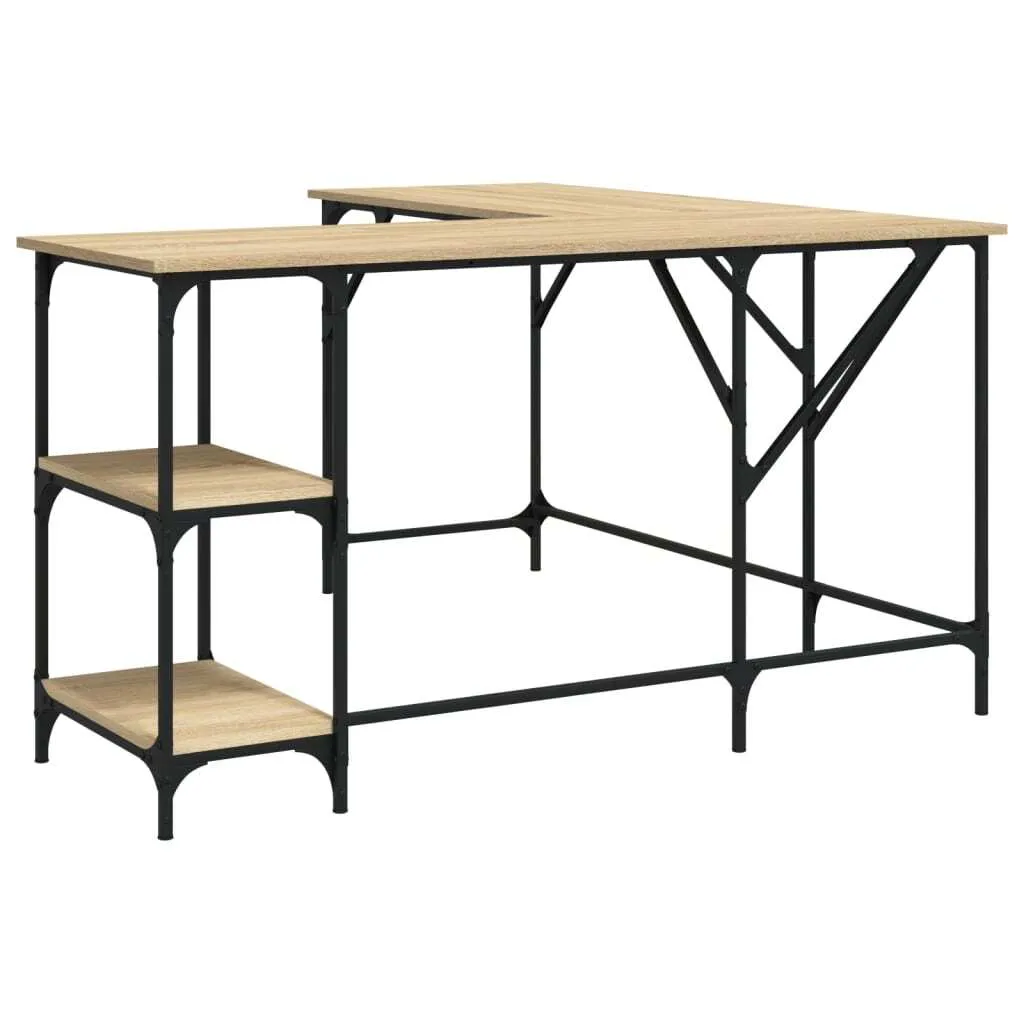 Scrivania Angolare 139x139 Rovere Sonoma - Workstation PC Professionale