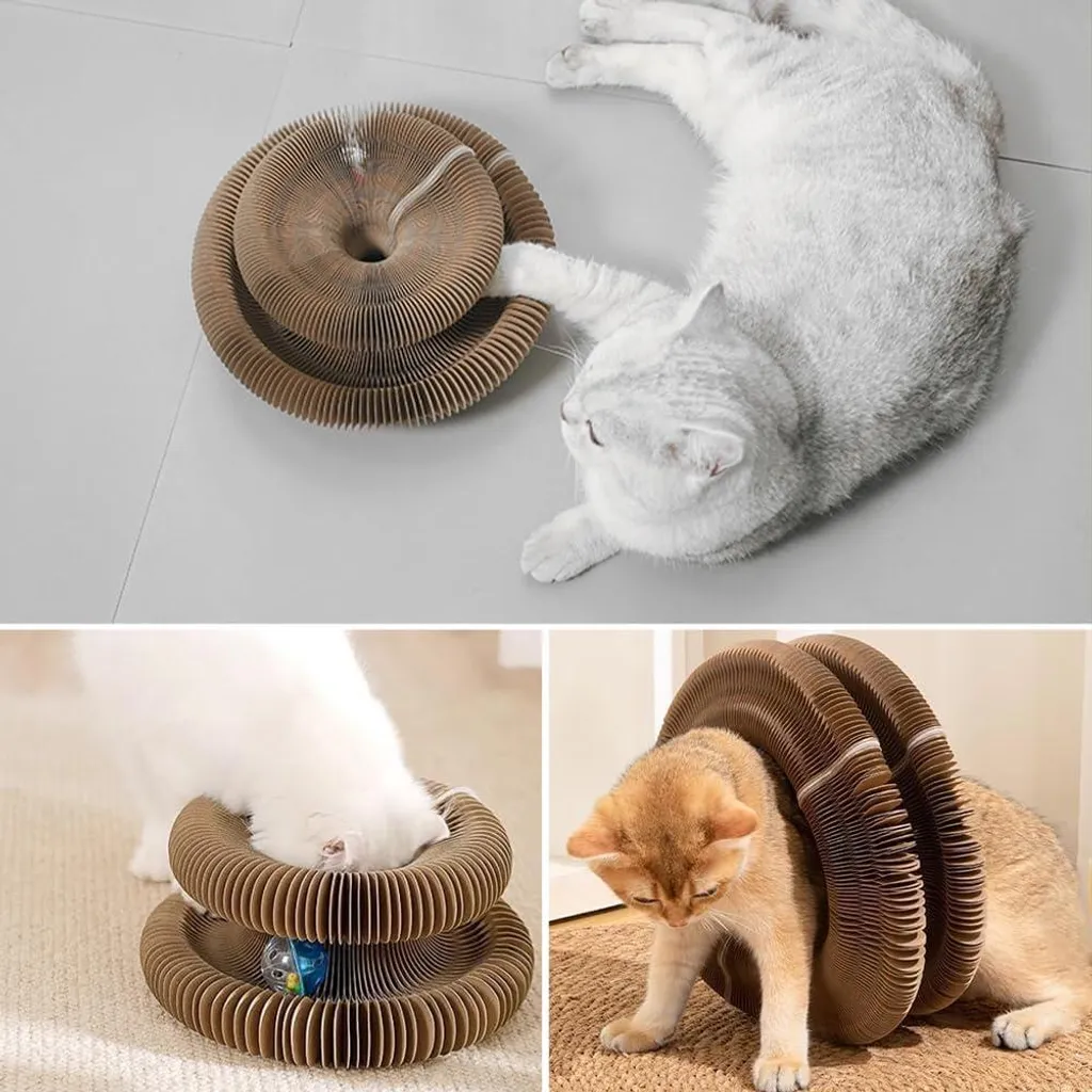 Griffoir chat 2 en 1 Organe Magique pliable en carton recyclé durable