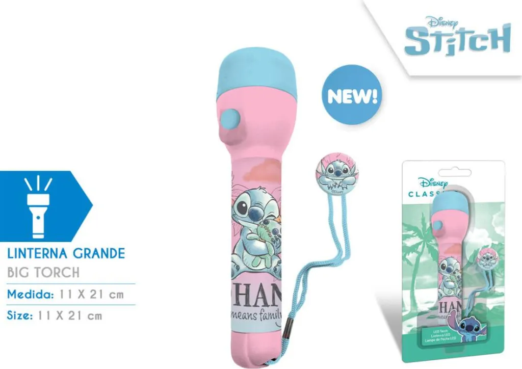 Torcia Grande Stitch Disney LED - Luce Notturna per Sogni Tranquilli - 7