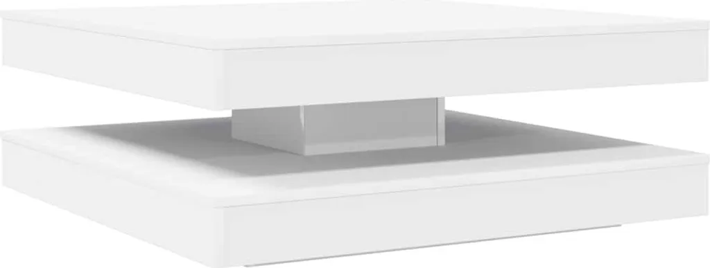 Table basse pivotante 360 degrés vidaXL blanche 90 cm multi-niveaux