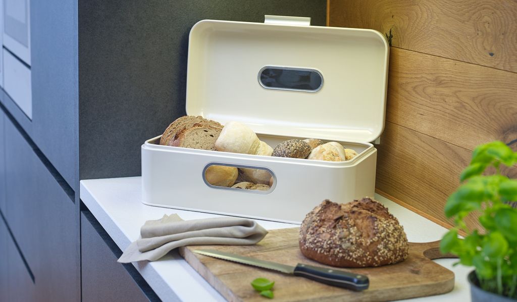 Echtwerk Retro Brotkasten aus Metall mit Sichtfenster, Produktbild 5