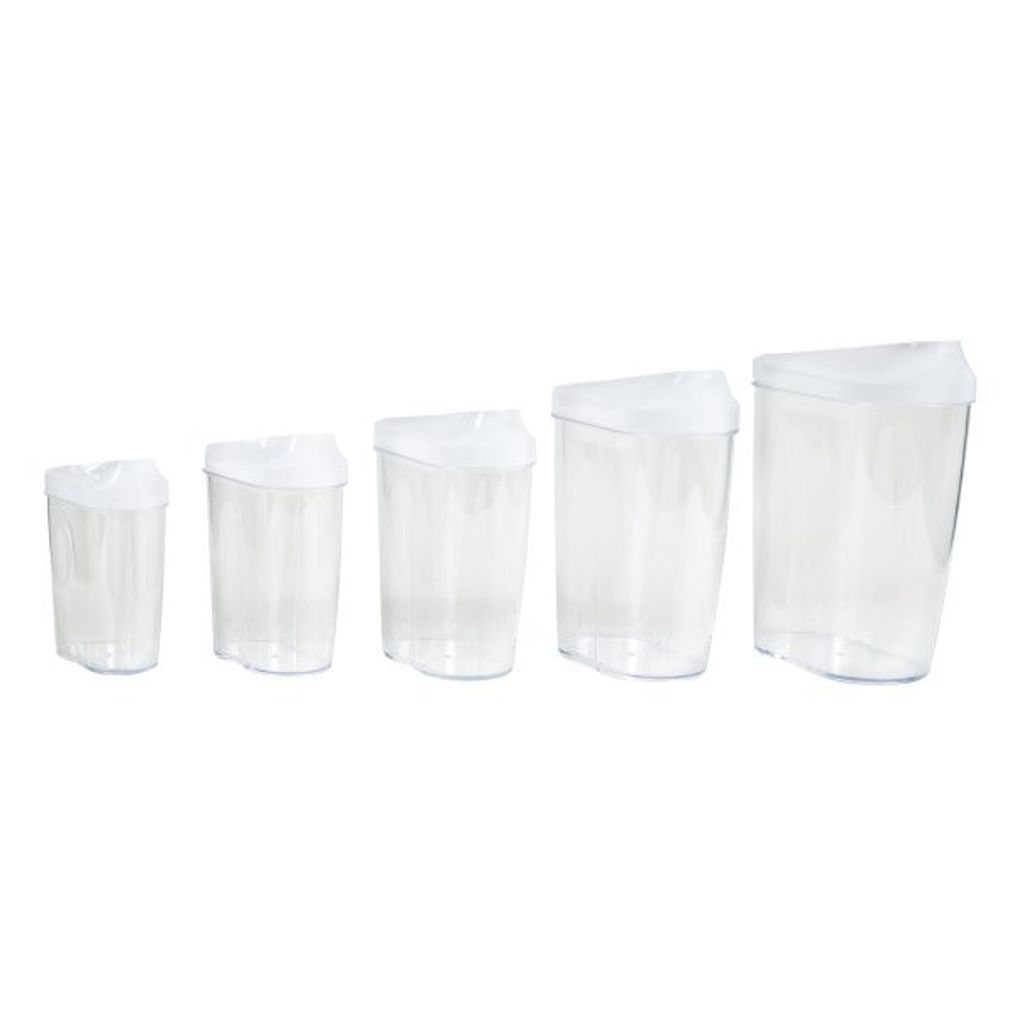 Schüttdosen, 5er-Set, Kunststoff