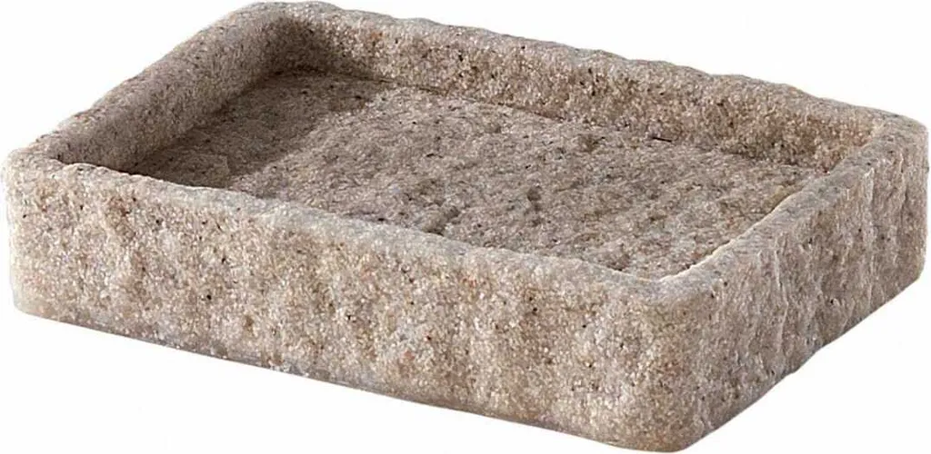 Portasapone Rettangolare Gelso Beige in Resina | Design KvStore
