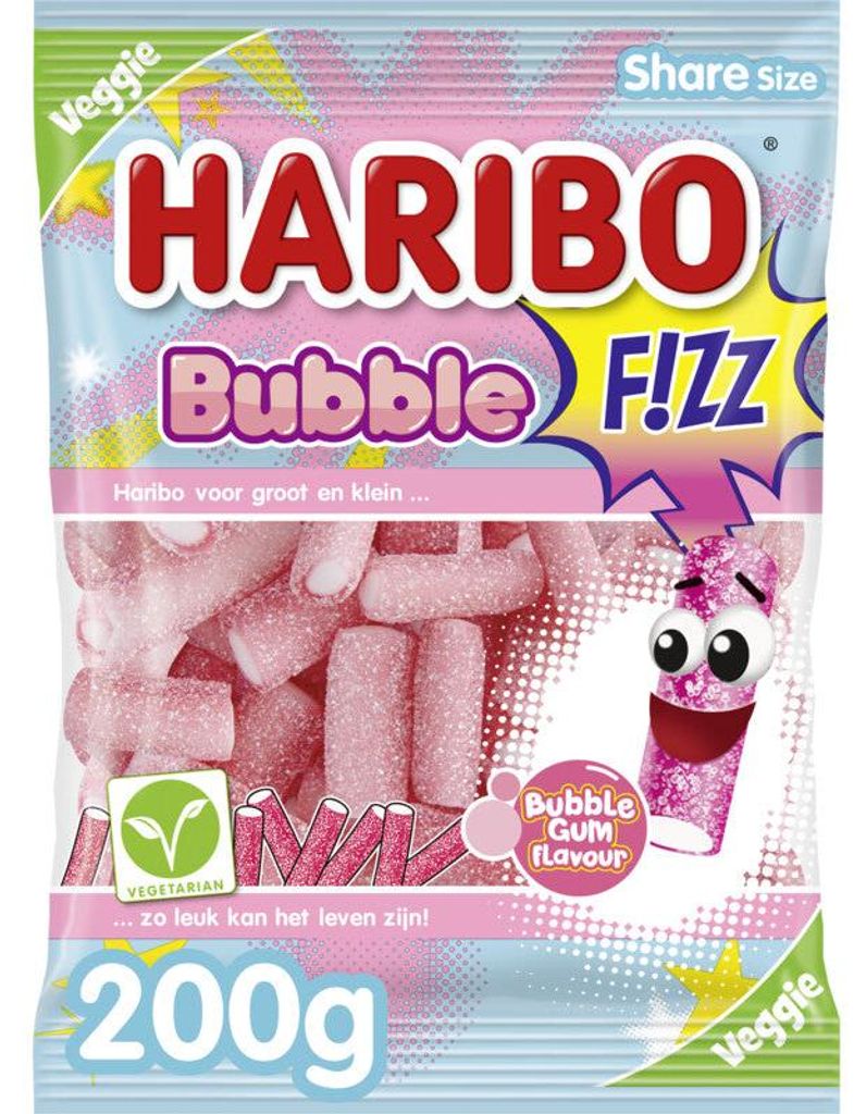 Haribo Bubble F!zz Fruchtgummi 200g – Spritzige Kaubonbons Produktbild 