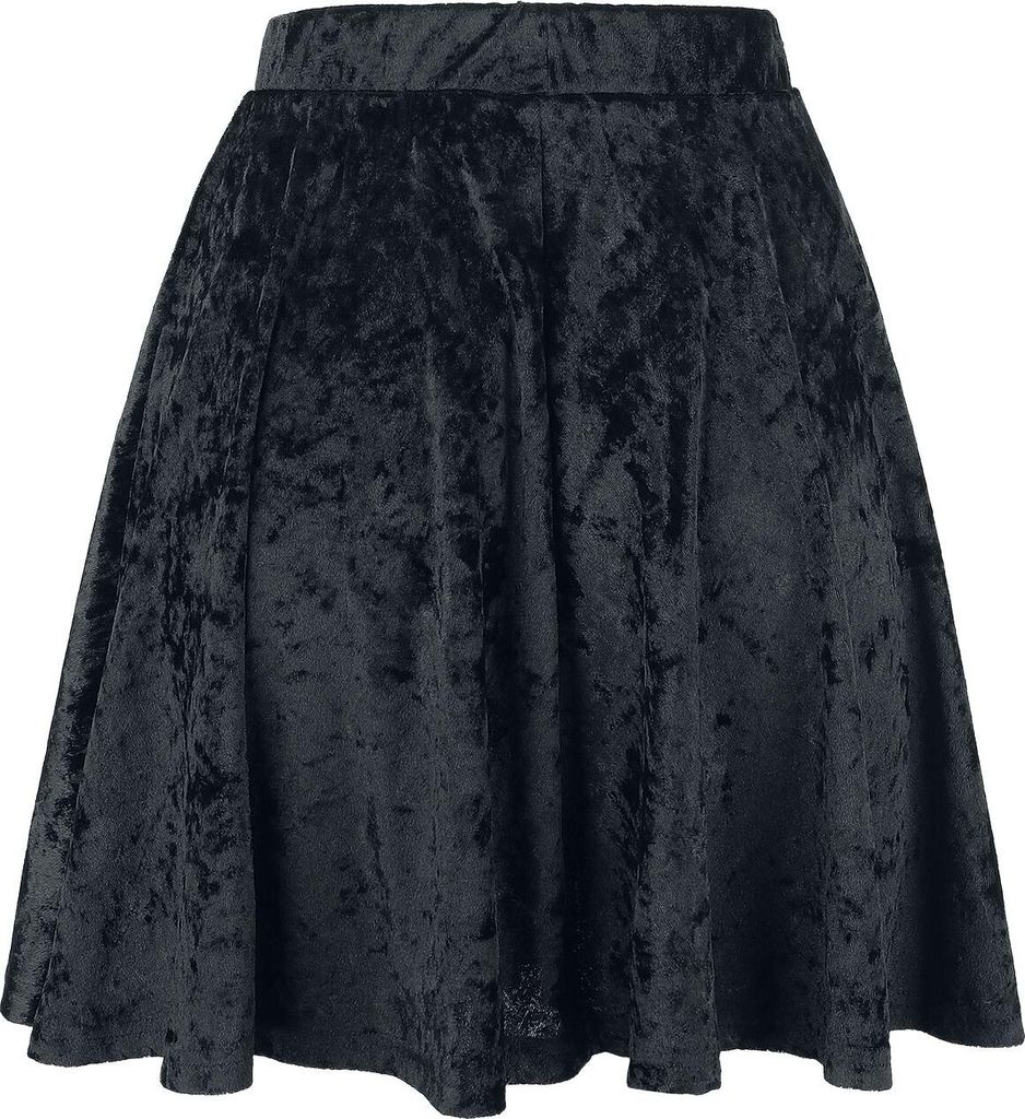Forplay Kurzer Rock Damen Velvet Skirt schwarz L