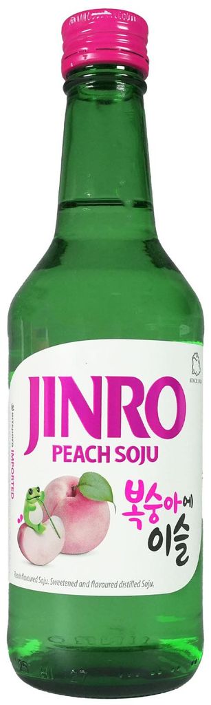 Jinro Soju Peach Geschmack 350ml alk. 13% Vol. Produktbild 