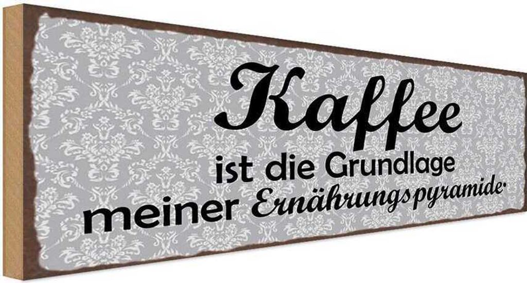 vianmo Holzschild 10x27 cm Kaffee ist die Grundlage meiner Produktbild 
