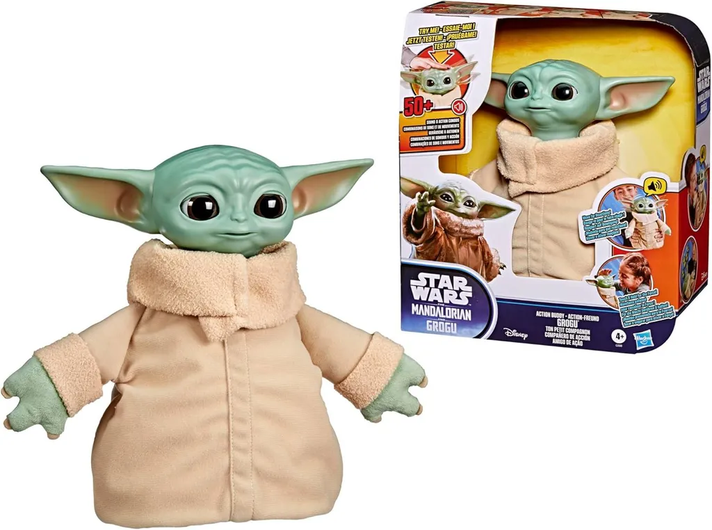 Peluche Grogu Star Wars 25 cm - Jouet Hasbro aux Finitions Détaillées