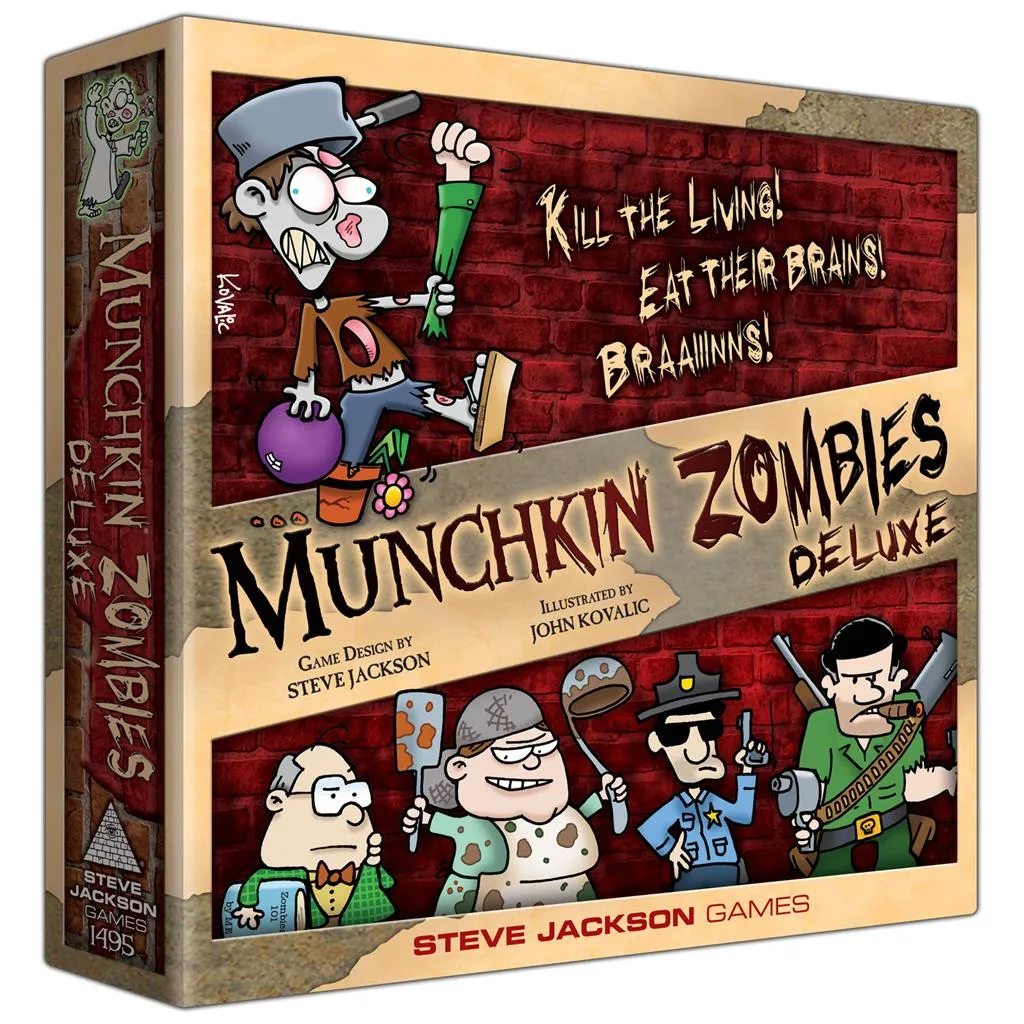 Munchkin Zombies Deluxe Edition : Plateau de jeu et cartes d'humour noir