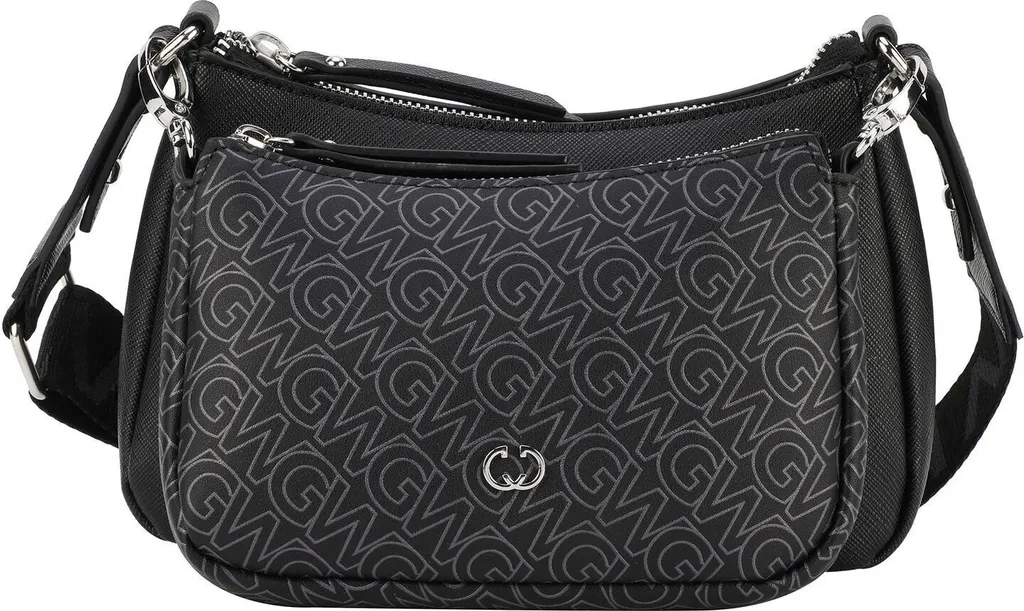 GERRY WEBER Double Take Shoulderbag - Sac noir pratique multipoche