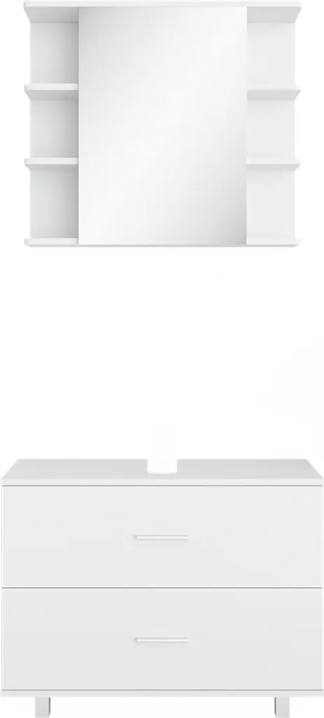 Ensemble Salle de Bain Vicco Ilias Blanc 80 cm - Design Moderne et Durable