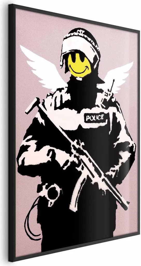 Poster Professionale Poliziotto 40x60 cm Cornice Nera Slim