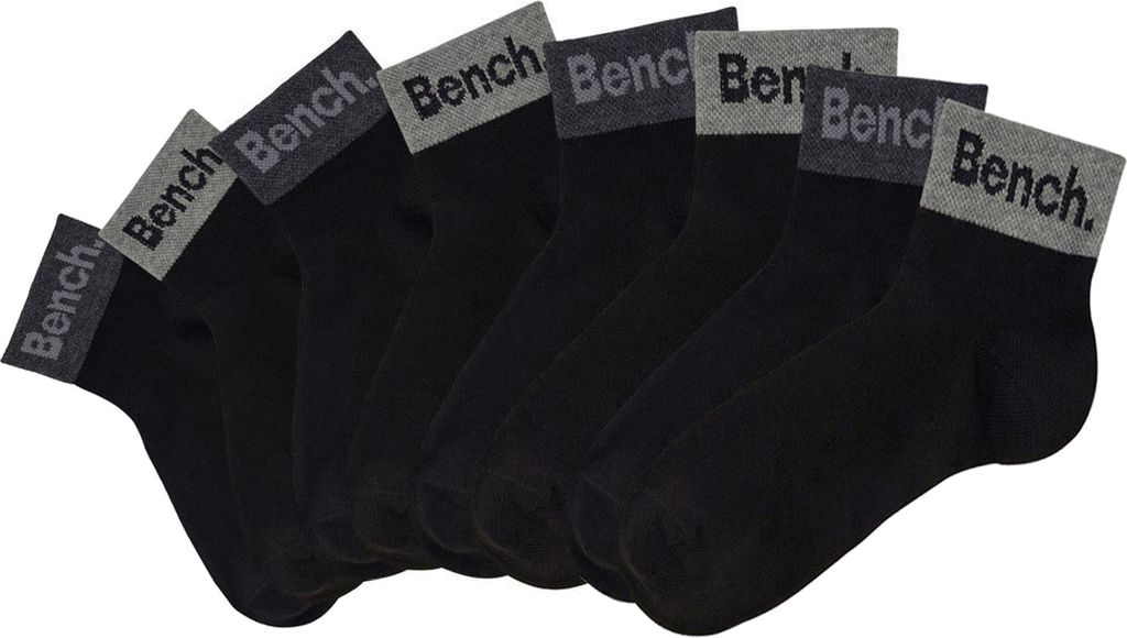 Bench Kurzsocken 8 -teilig schwarz Größe 43/46 Sockengröße