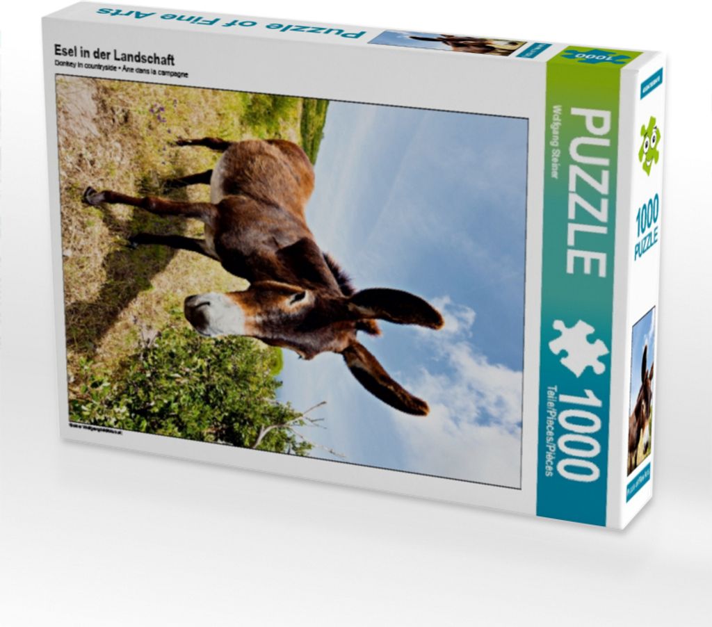 Calvendo Esel in der Landschaft 1000 Teile Puzzle hoch 480x640mm, Steiner Wolfgang; 7441804