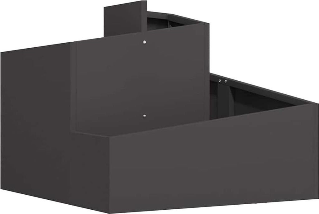 vidaXL Zahradní květináč černý 60 x 60 x 50 cm Ocel Obrázek produktu 