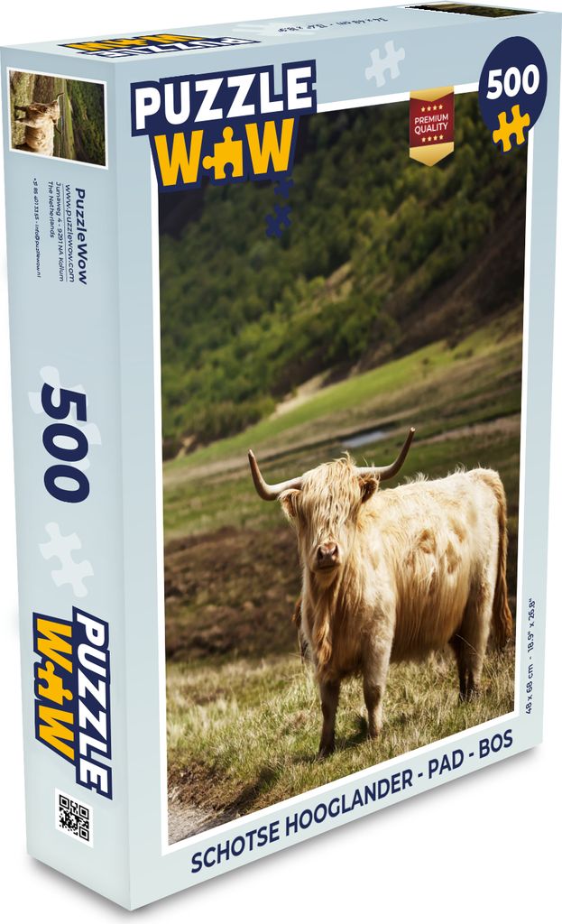 MuchoWow Puzzle 500 Teile Schottische Highlander - Pfad - Wald - 500 Teile - Kinder - Selberbauen - Puzzlespiele