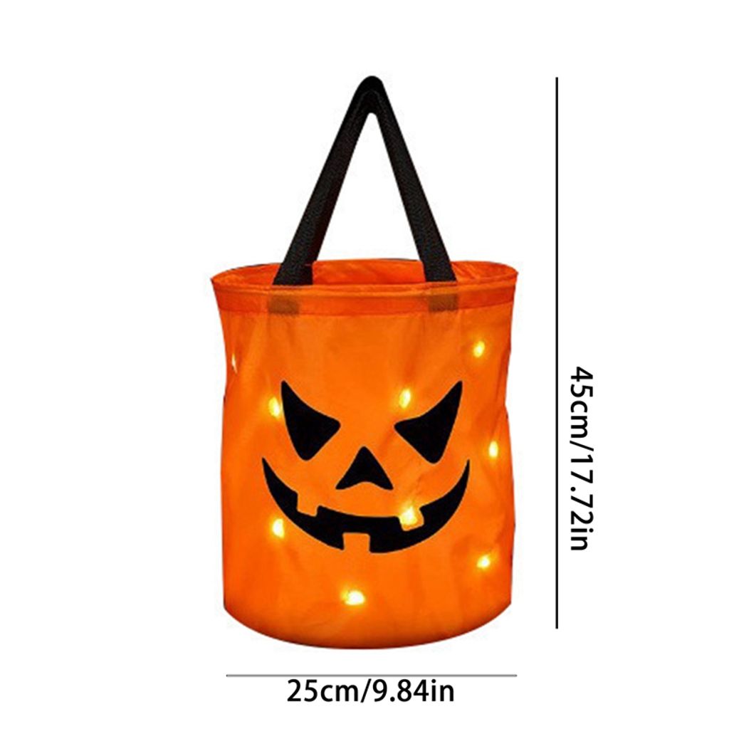 50 Stück Halloween Süßigkeitentüten Mit Bindebändern – Orange & Lila, Kunststoff, 20x14x6 Cm