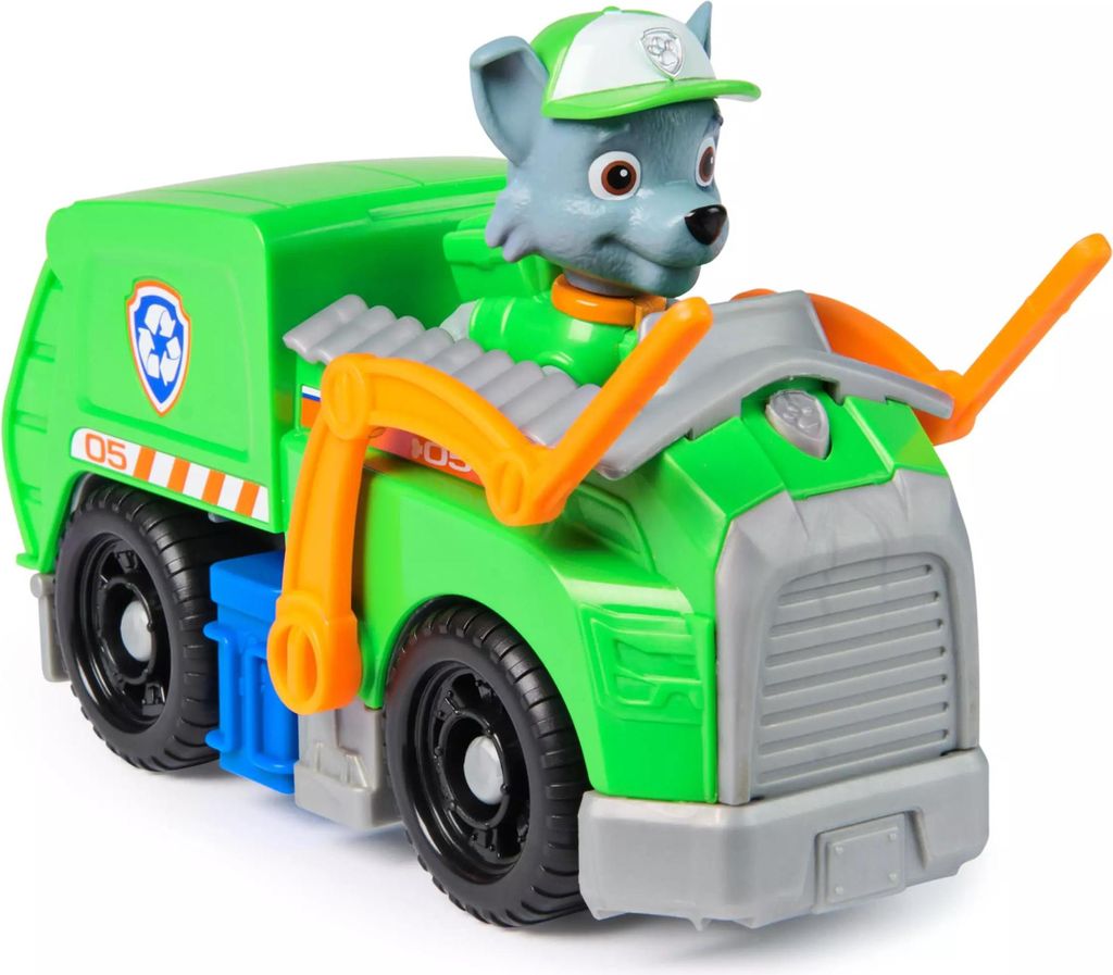 PAW Patrol Rocky-Figur mit Recycling-Truck, stabiles Produktbild 