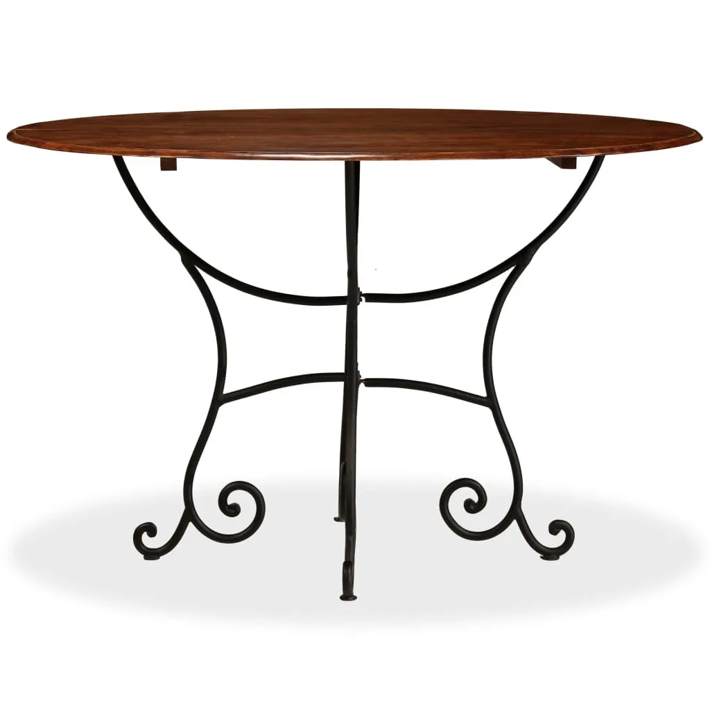 Table de salle à manger vidaXL en bois massif miel, design 120x76 cm