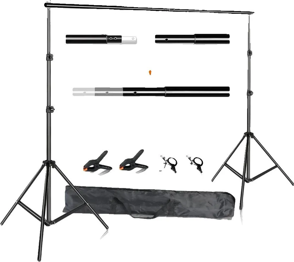 Sistema Supporto Posteriore 2.6m x 3m Flessibile - Alluminio Nero