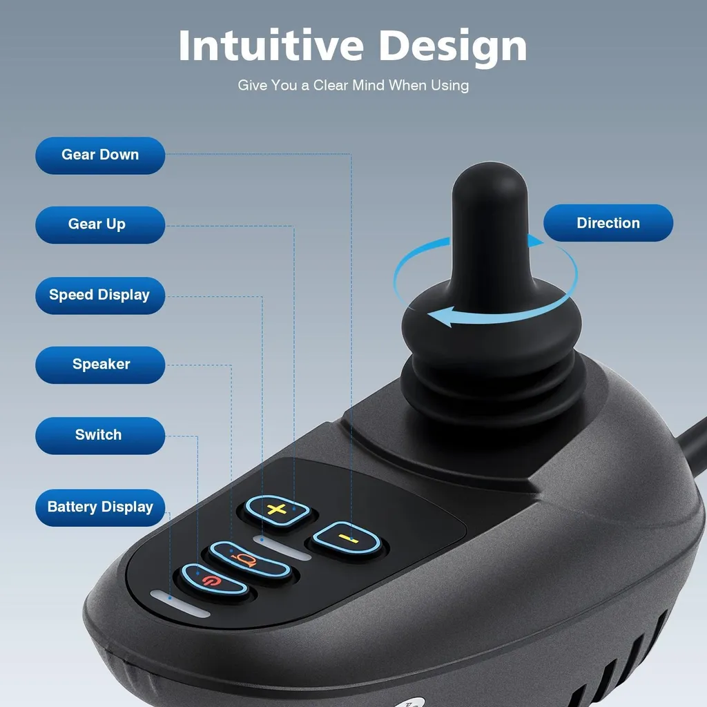 Boîtier de commande universel pour fauteuil roulant électrique 5 niveaux
