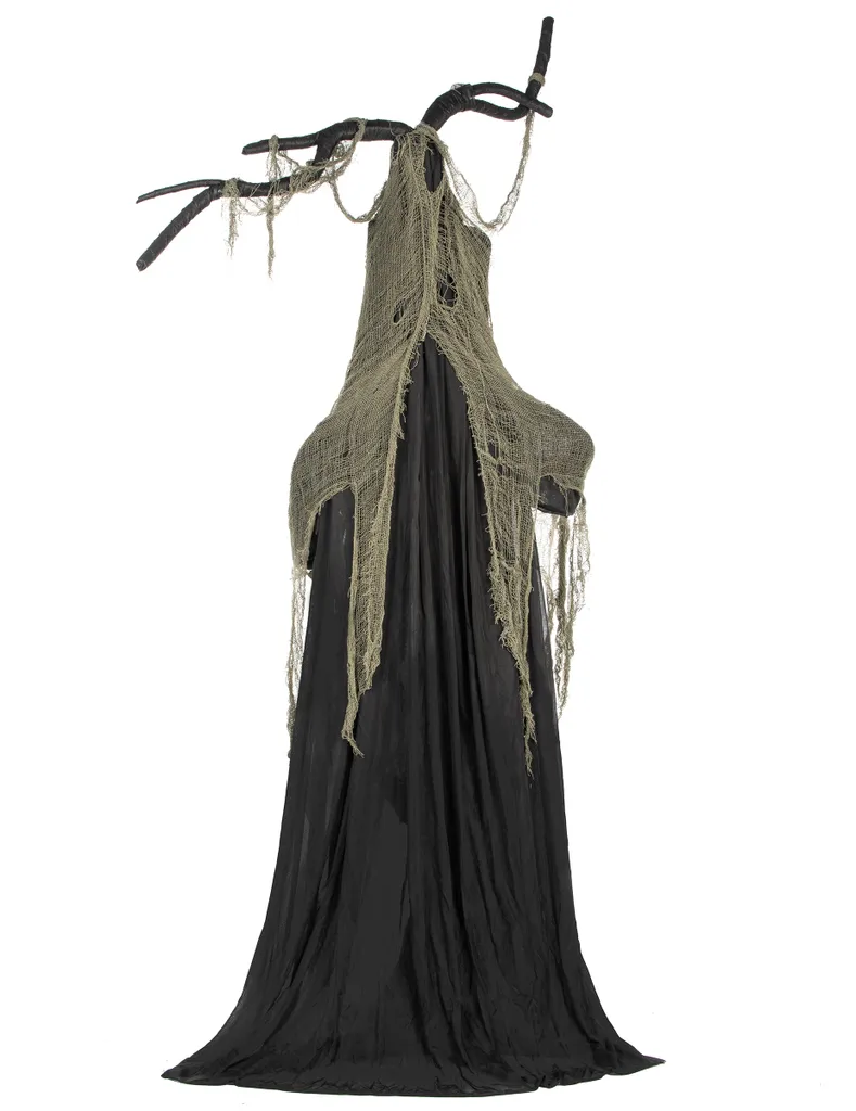 Arbre d'Halloween Ensorcelé : Yeux LED Rouges et Voix Sinistre Intégrée - 6