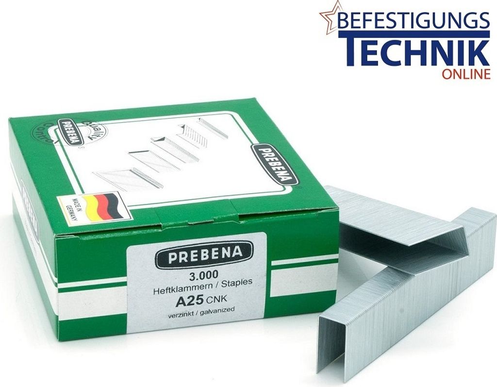 Prebena Klammern A25CNK A 80/25mm verzinkt für 1GP-A25 KL-01 3M
