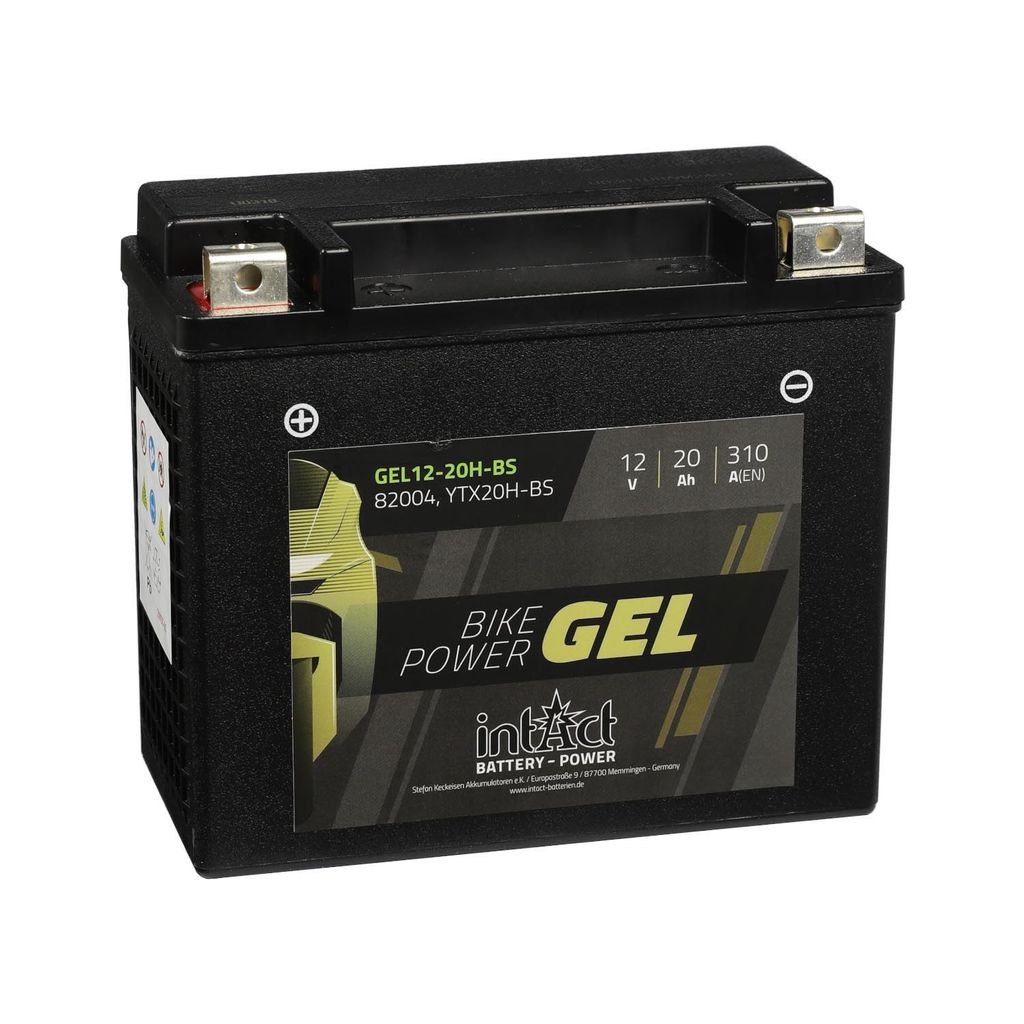intAct Bike-Power Motorradbatterie GEL YTX20H-BS 12V 20Ah Produktbild 