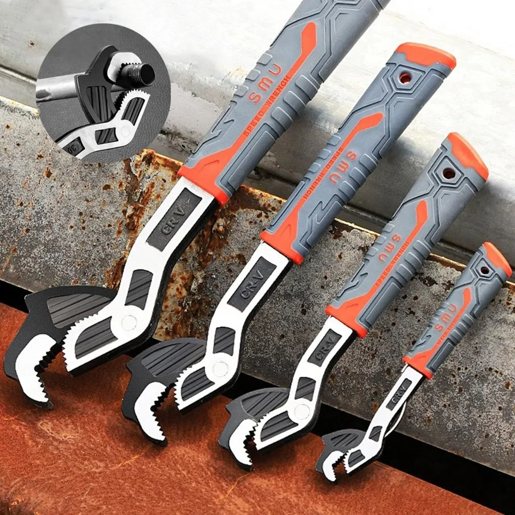 Chiave Regolabile 10 Pollici Professionale INF - Set 2 Pezzi Auto-Serranti - 6