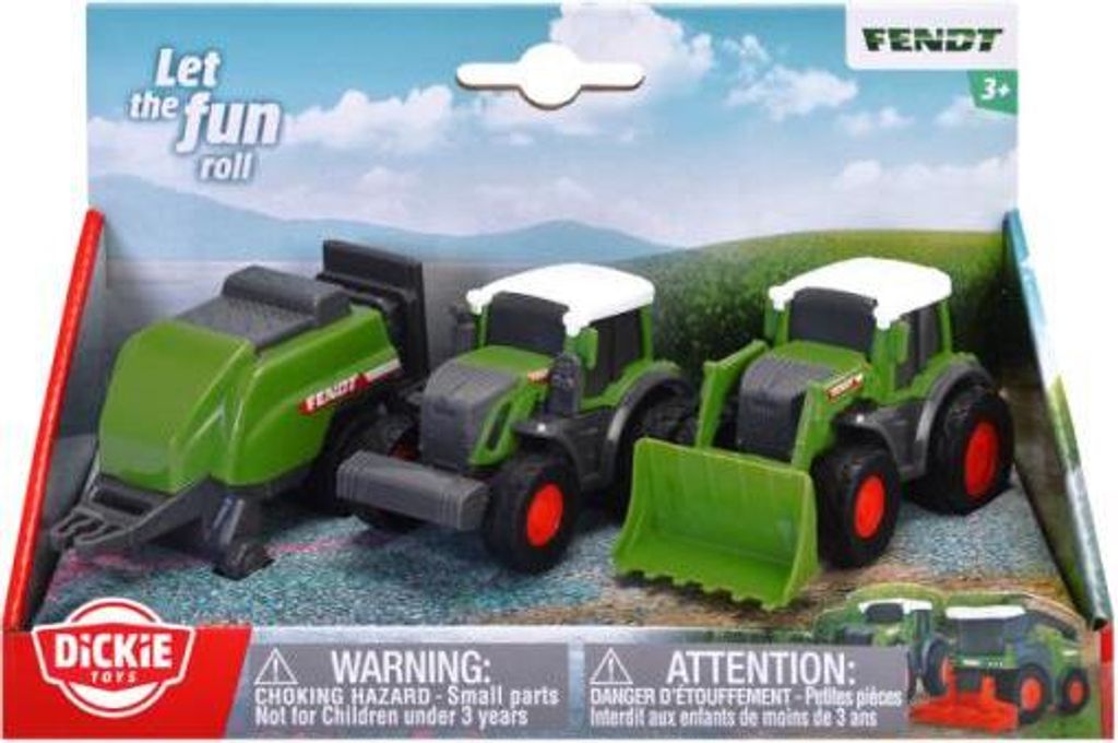 Dickie Fendt Micro Team 3 Fahrzeuge 9cm 3f Produktbild 